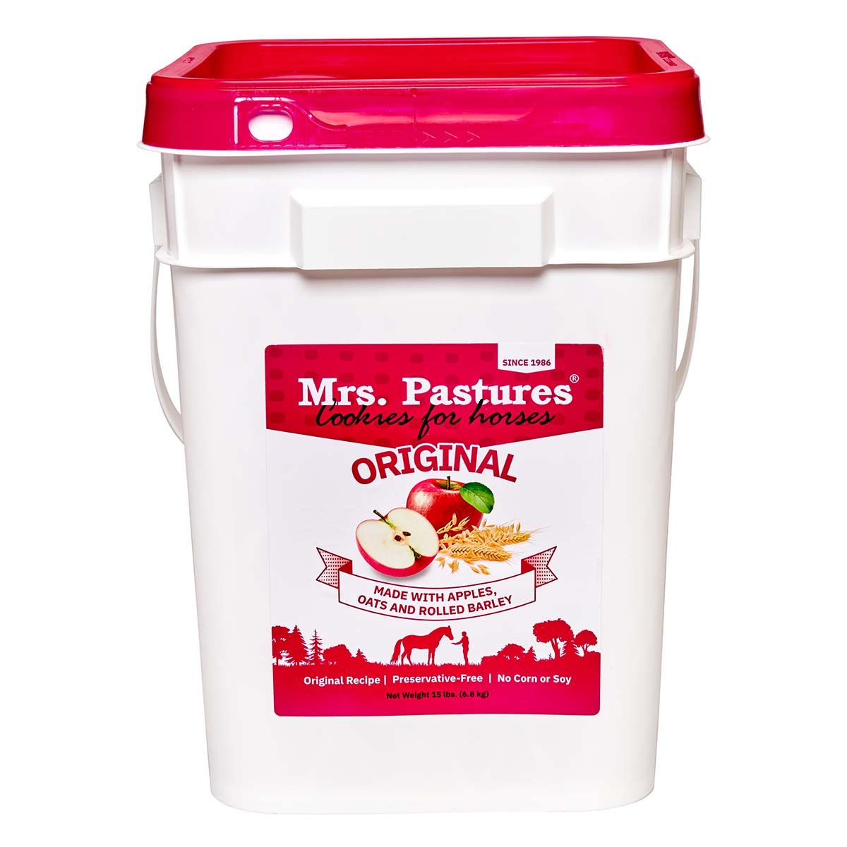 Mrs. Pastures Natural Horse Treat Cookies - 15 lb pail