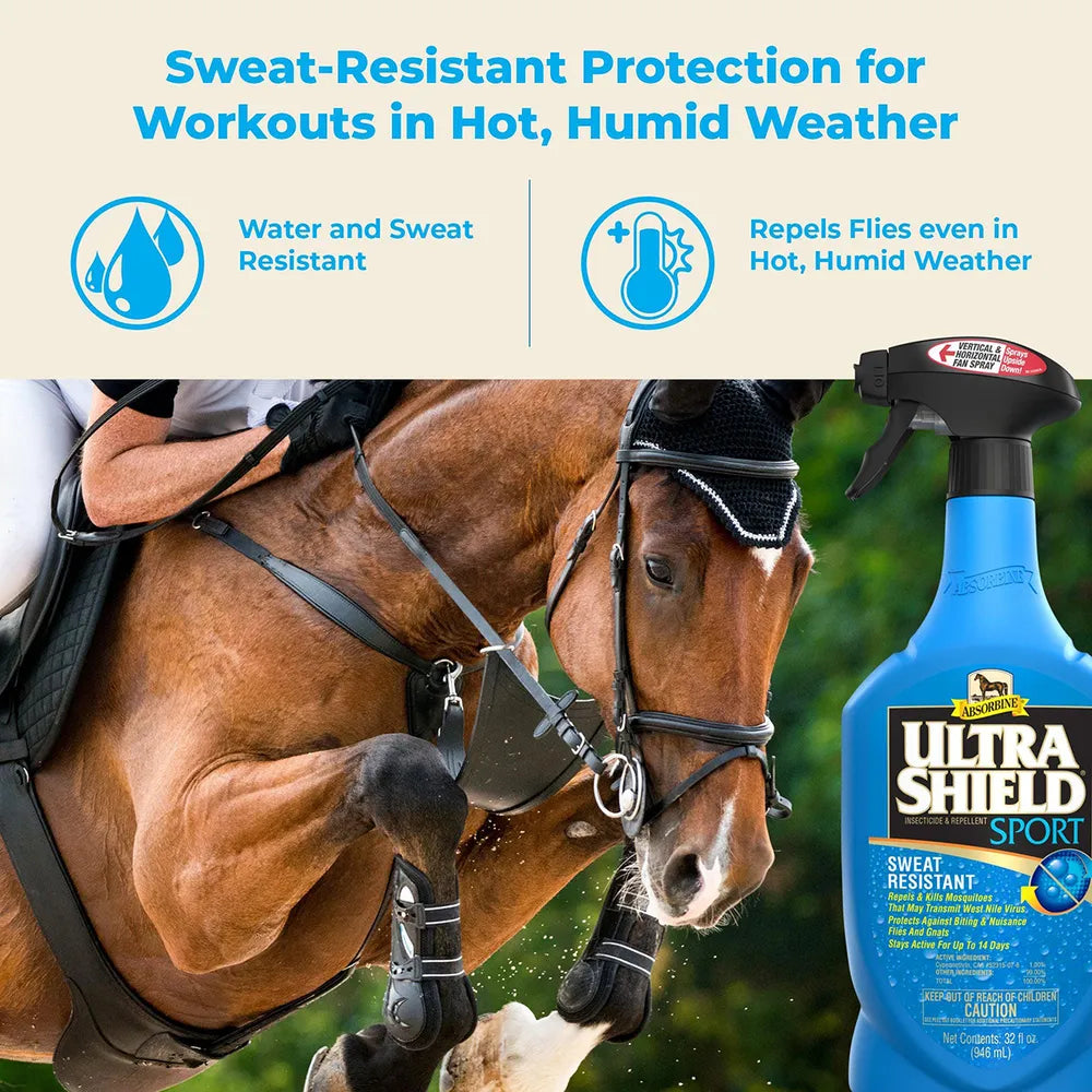 Ultra Shield Sport Horse Fly Spray - 32 fl oz spray