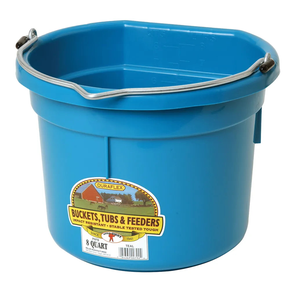 DuraFlex Plastic Flatback Bucket- 22 Qt.