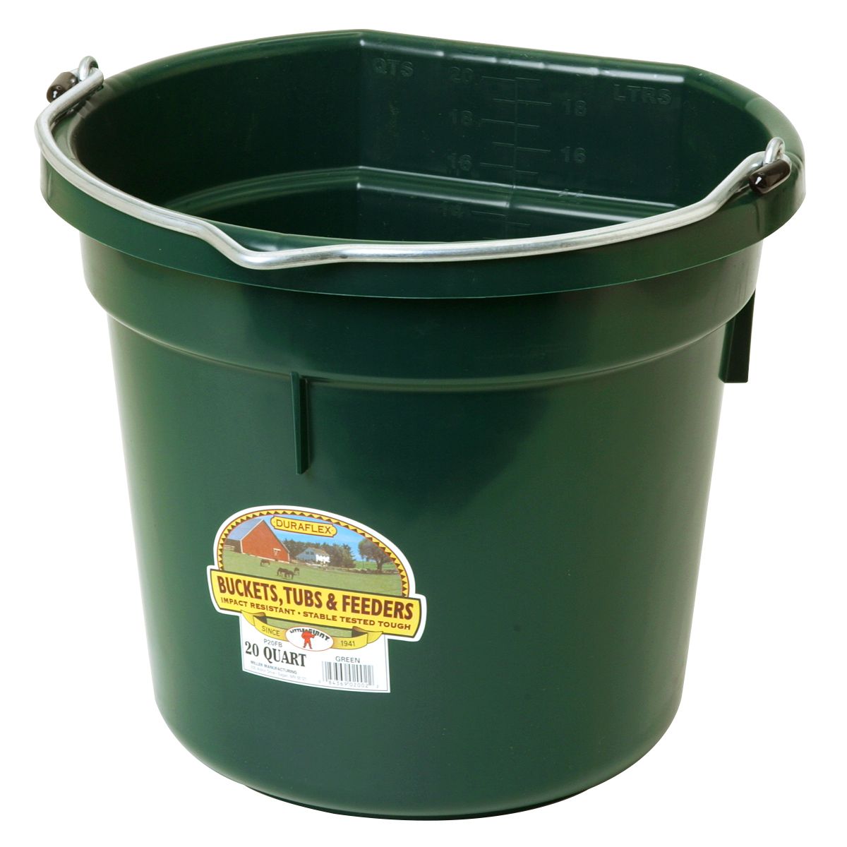 Duraflex Plastic Flatback Bucket-20 Qt