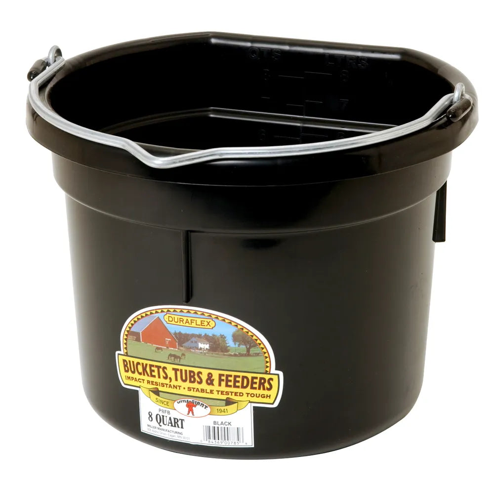 DuraFlex Plastic Flatback Bucket- 22 Qt.