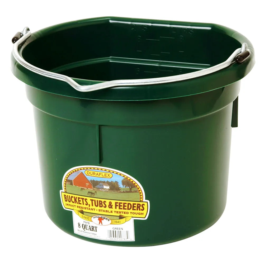DuraFlex Plastic Flatback Bucket- 22 Qt.