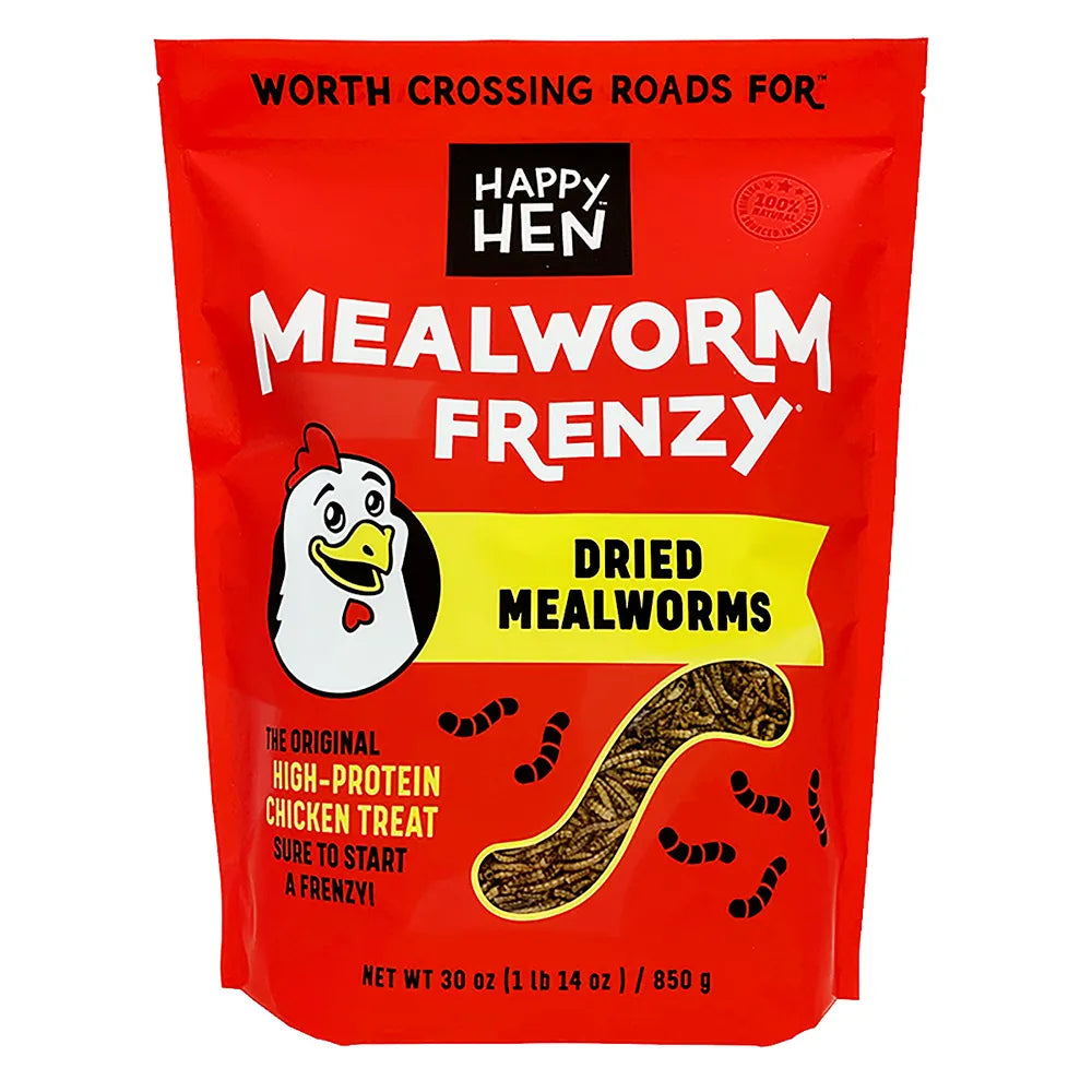 100% Mealworm Frenzy Treats for Chickens-30 oz