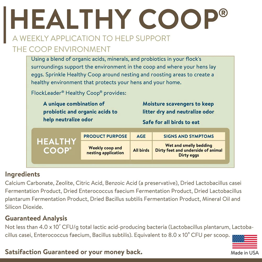 FlockLeader HEALTHY COOP Litter Additive with Probiotics + Acidifier