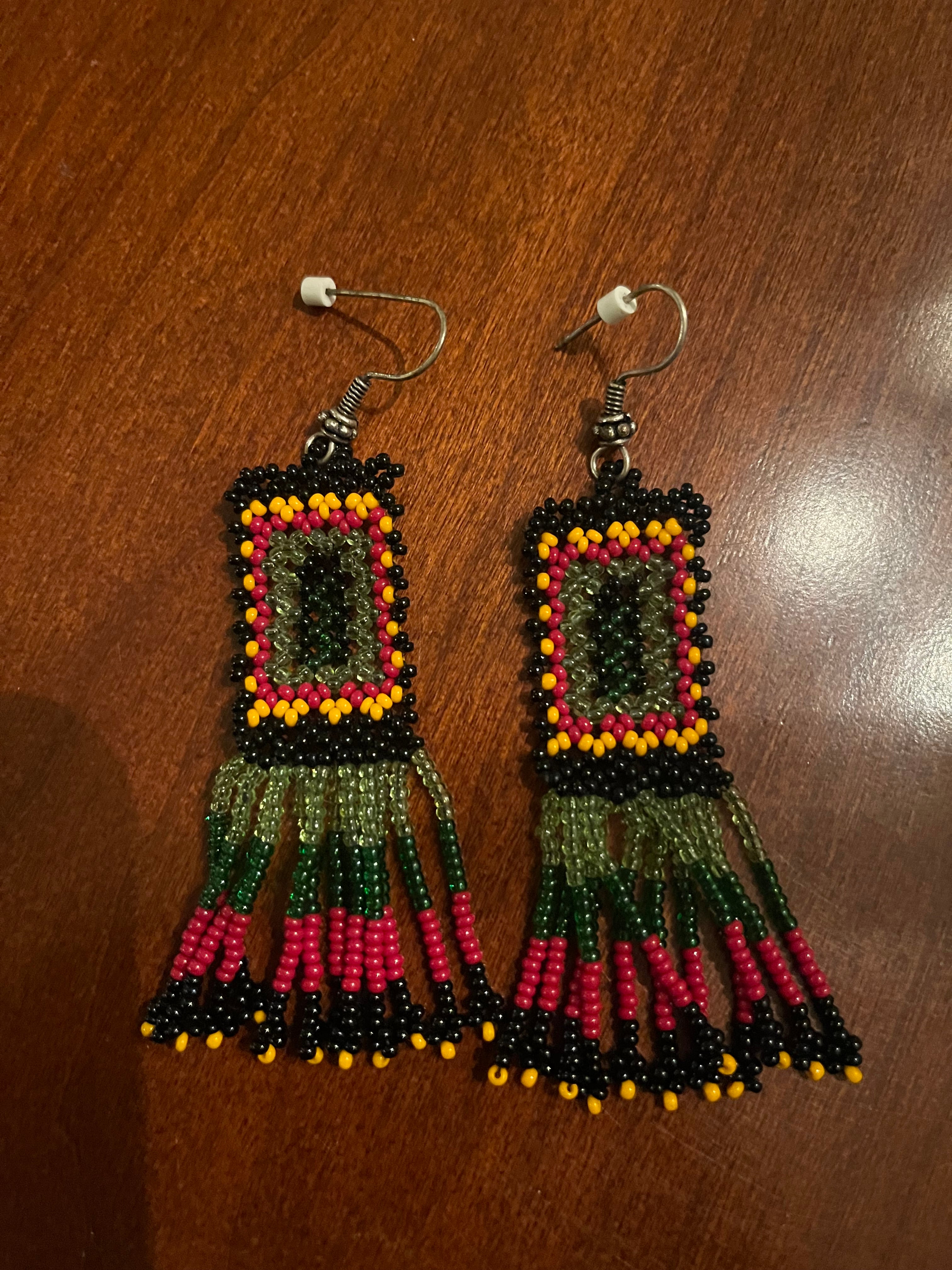 Arena Nights Vintage Beaded Earrings