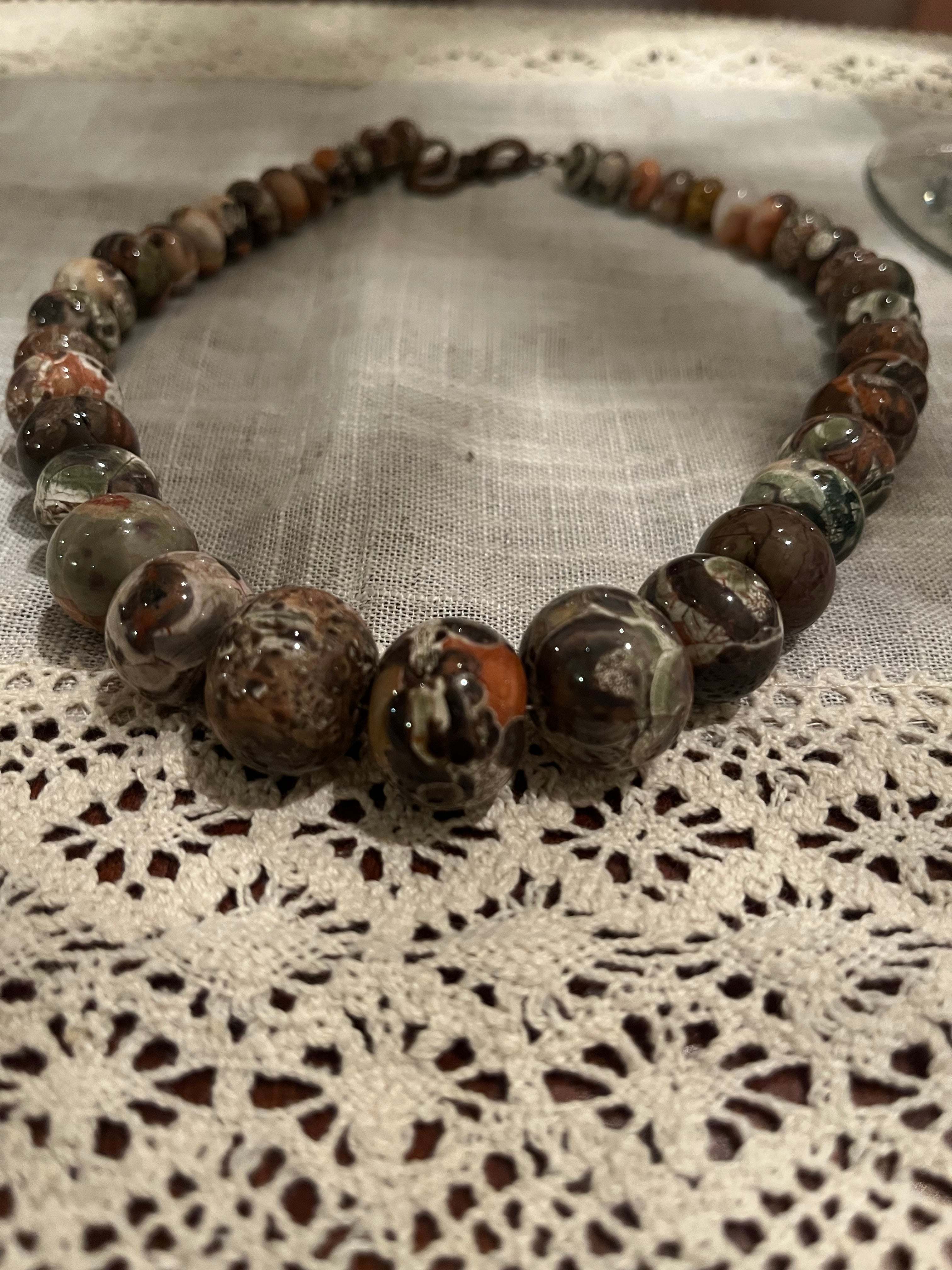 Vintage Stone Beaded Necklace