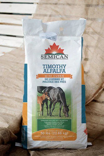 Semican Non-GMO Mini Size Timothy/Alfalfa Cubes